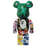 A BATHING APE 28TH ANNIVERSARY X MEDICOM BAPE CAMO #4 1000% BE@RBRICK - GREEN