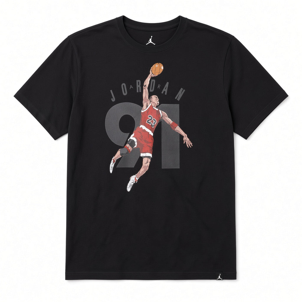 AIR JORDAN AJ 6 NINETY ONE T-SHIRT - BLACK