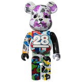 A BATHING APE 28TH ANNIVERSARY X MEDICOM BAPE CAMO #1 1000% BE@RBRICK - GRAY