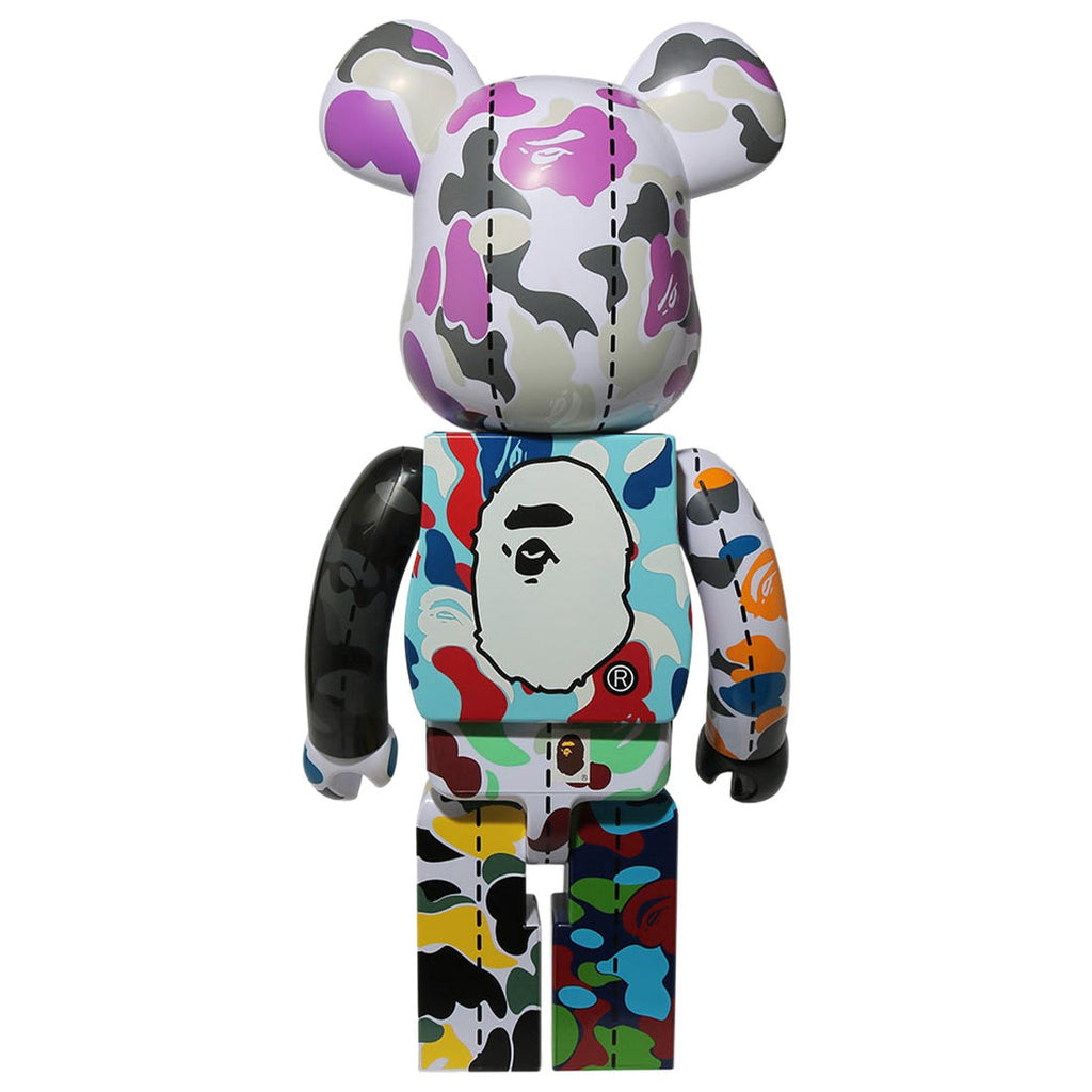 A BATHING APE 28TH ANNIVERSARY X MEDICOM BAPE CAMO #1 1000% BE@RBRICK - GRAY