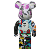 A BATHING APE 28TH ANNIVERSARY X MEDICOM BAPE CAMO #1 1000% BE@RBRICK - GRAY