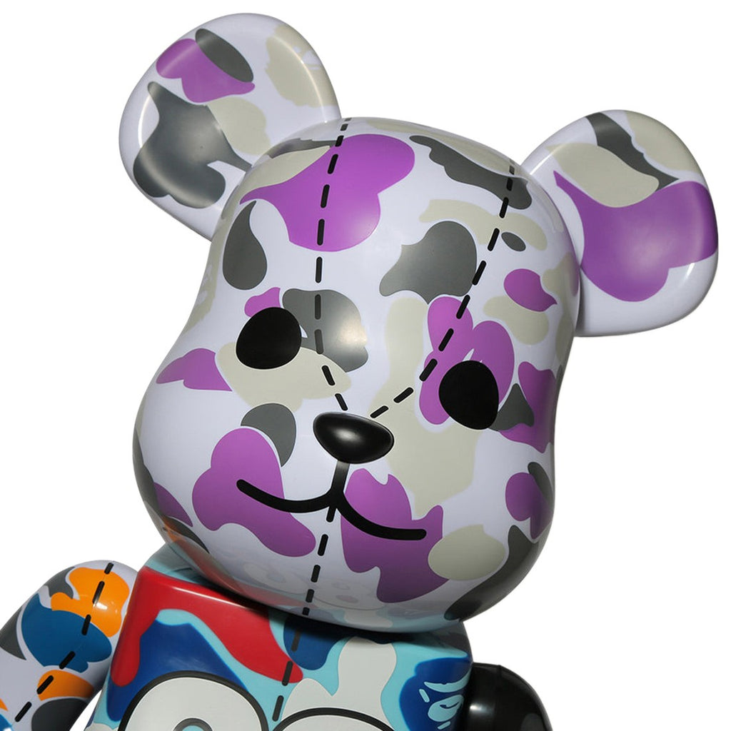 A BATHING APE 28TH ANNIVERSARY X MEDICOM BAPE CAMO #1 1000% BE@RBRICK - GRAY