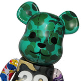 A BATHING APE 28TH ANNIVERSARY X MEDICOM BAPE CAMO #4 1000% BE@RBRICK - GREEN