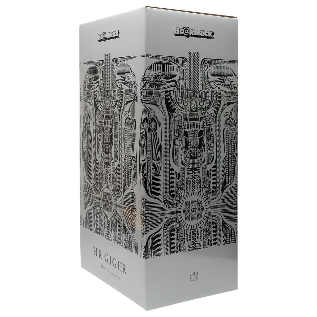 MEDICOM H.R. GIGER BE@RBRICK 1000% - WHITE CHROME