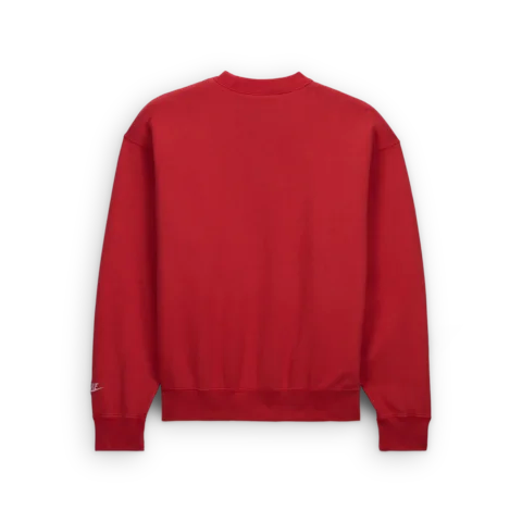 NIKE X NIGO FLEECE CREW NECK SWEATSHIRT - GYM RED/WOLF GREY