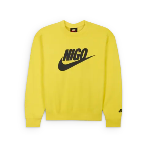 NIKE X NIGO FLEECE CREW NECK SWEATSHIRT - SPEED YELLOW/BLACK