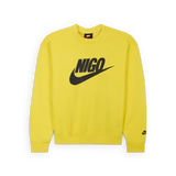 NIKE X NIGO FLEECE CREW NECK SWEATSHIRT - SPEED YELLOW/BLACK