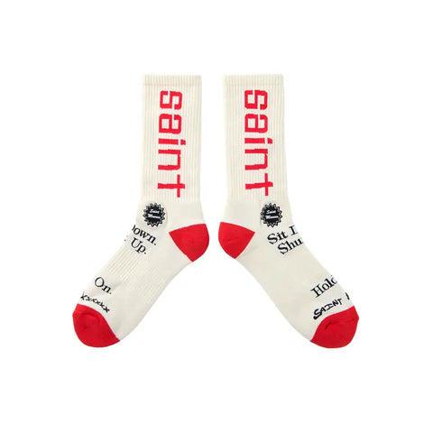 SAINT MICHAEL SIT DOWN SOCKS - ECRU