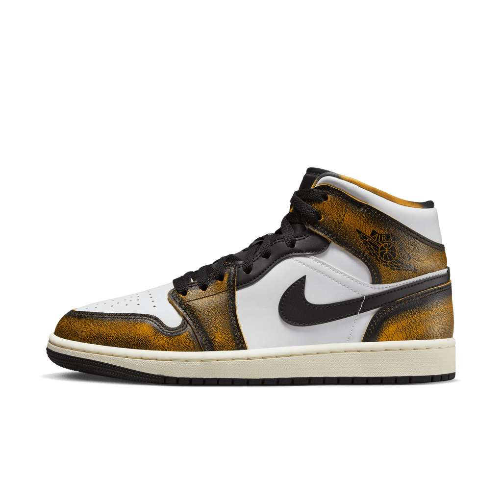 AIR JORDAN 1 MID SE - BLACK/TAXI-WHITE-SAIL
