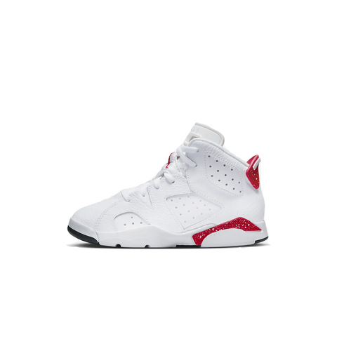 AIR JORDAN 6 RETRO PS - WHITE/UNIVERSITY RED-BLACK