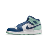 AIR JORDAN 1 MID GS - MYSTIC NAVY/MINT FOAM-WHITE