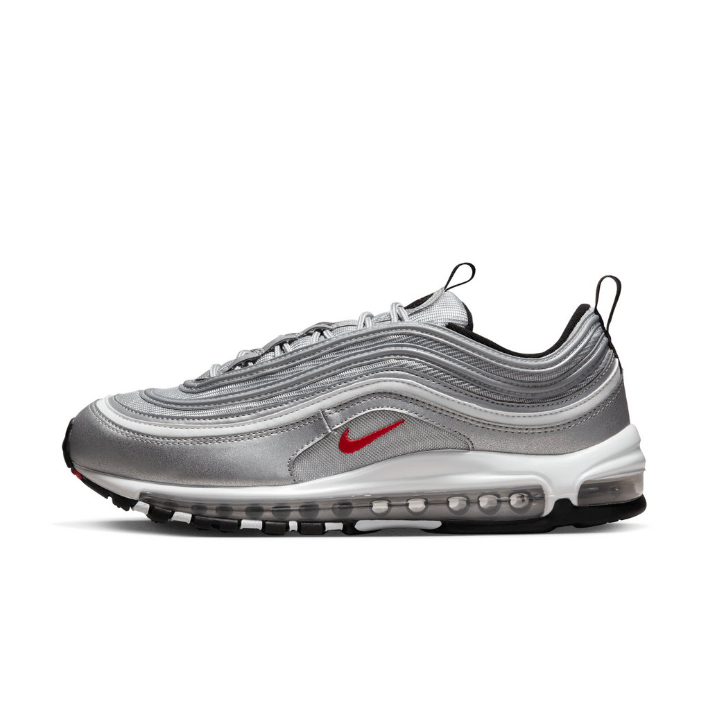 NIKE AIR MAX 97 OG METALLIC SILVER UNIVERSITY RED BLACK Creme321