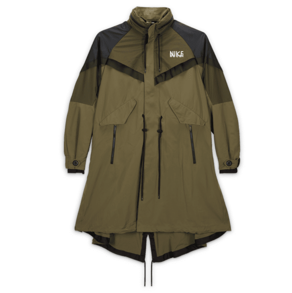 NIKE X SACAI TRENCH JACKET - MEDIUM OLIVE