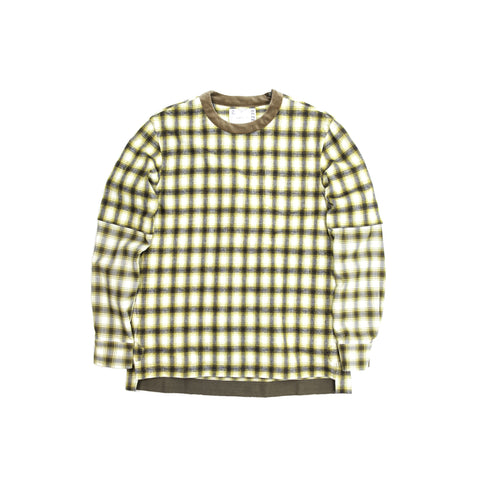 OMBRE CHECK PULLOVER - YELLOW