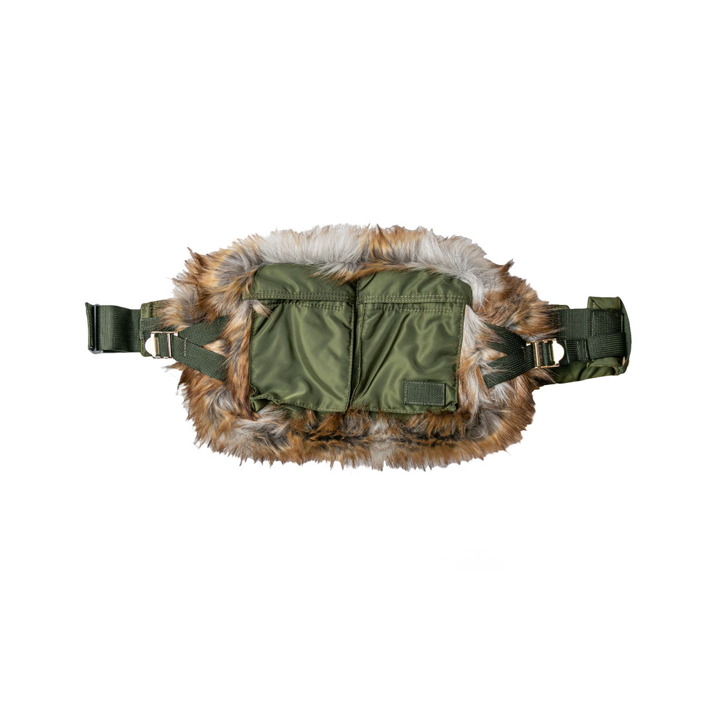 SACAI) FAUX FUR WAIST BAG - BEIGE ( 19-0018S)